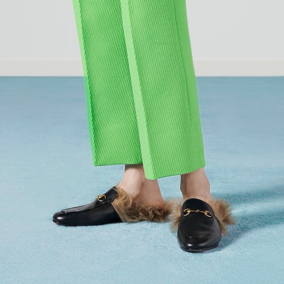 GUCCI Princeton Fur Lined Slipper - Picture 2 of 5